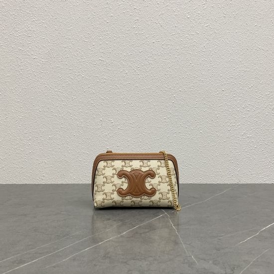Celine TRIOMPHE Mini Crossbody Bag with Embossed Logo 100382