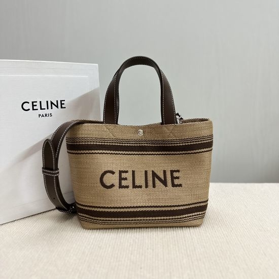 Celine Woven Basket Bag with Detachable Strap 116992