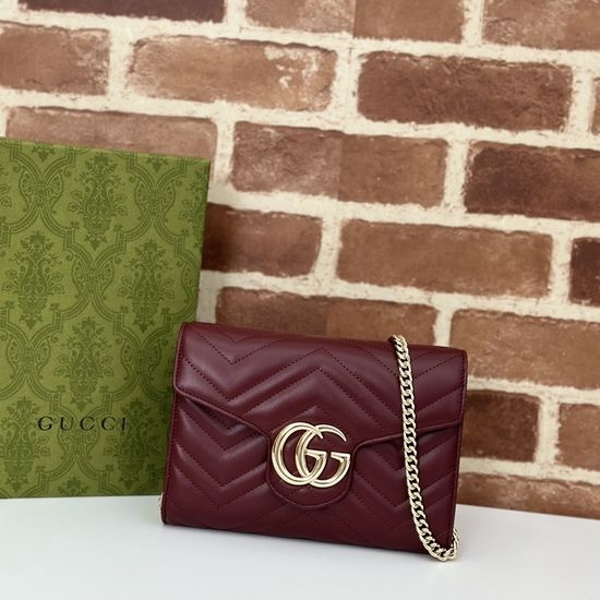 Gucci Large Bag Burgundy Leather 474575