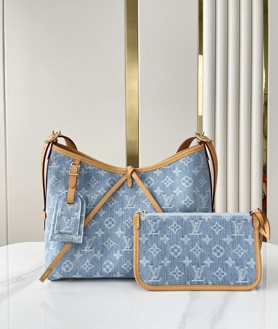 Louis Vuitton LV Carryall Denim Satchel Bag M11462