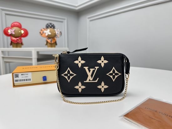Louis Vuitton LV Mini Pochette Accessoires Monogram Empreinte Clutch 26030
