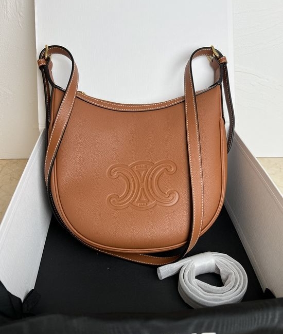 Celine HELOISE HOBO Classic Curved Body Leather Bag 7684