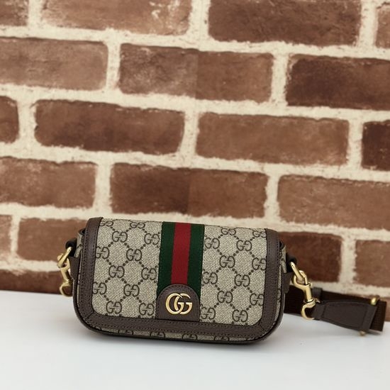 Gucci Coffee Rubber Small Handbag 795466