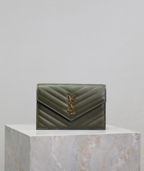 Yves Saint Laurent YSL WOC Envelope Leather Bag 393953