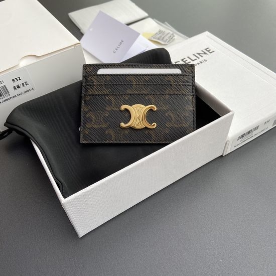 Celine Triomphe Canvas Card Holder 10L832CQH