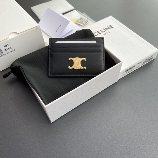Celine TRIOMPHE Glazed Calfskin Card Holder 10L832CQH.04LU833