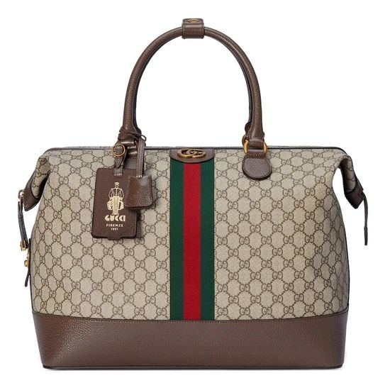 Gucci Handbag Apricot Brown Leather Tote Bag 763295
