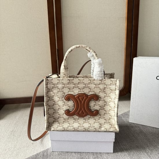 Celine Fabric Tote Logo Printed Large Capacity Bag 199162