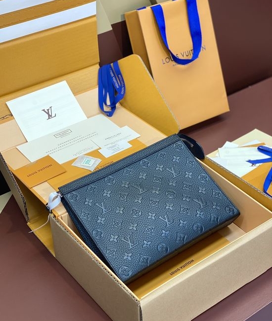 Louis Vuitton LV Pochette Voyage Black Clutch M61692