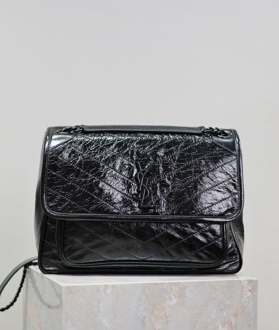 Yves Saint Laurent YSL Niki Medium Oil Wax Leather Bag 498830