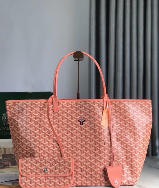 Goyard Saint Louis Limited Coral Pink Painted Bag 020144