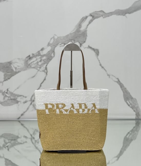 Prada Raffia Woven Small Tote Bag 1BG454