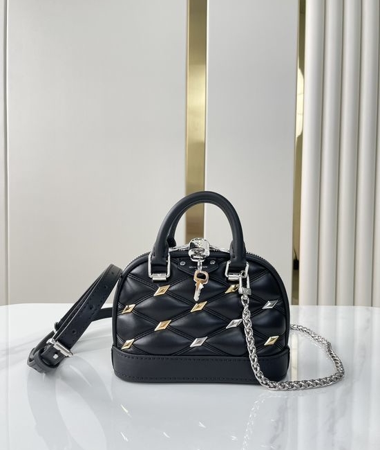 Louis Vuitton LV NANO ALMA Mini Leather Shell Bag M83019