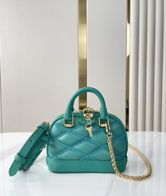 Louis Vuitton LV NANO ALMA Mini Leather Shell Bag M83048