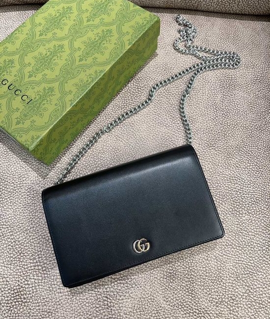 Gucci Double G Leather Chain Wallet 790060