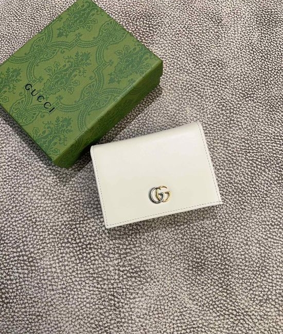 Gucci Double G Embellished Calfskin Card Wallet 790055
