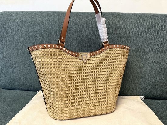 Valentino Raffia Woven Tote Bag 22081