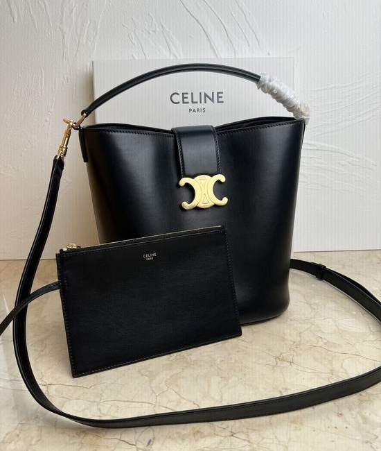 Celine LOUISE Smooth Calfskin Bucket Bag 116613FX9.38NO
