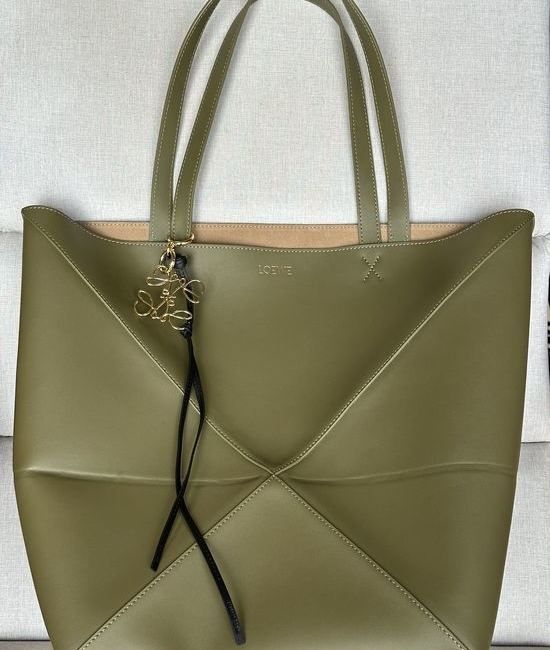 Loewe Puzzle Fold Glossy Calfskin Large Tote 1761