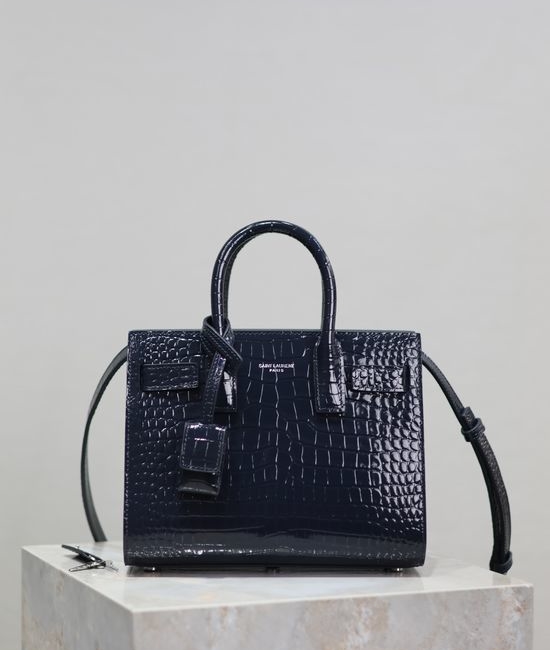 Yves Saint Laurent YSL Sac De Jour Croc-Embossed Bag 392035