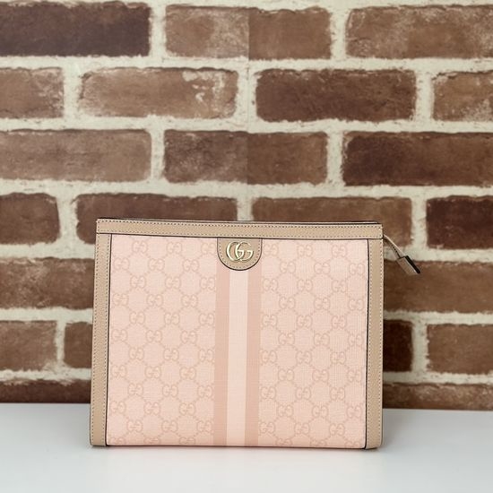 Gucci Grey Pink Leather Handbag 625549