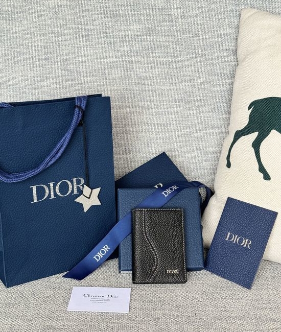 Christian Dior CD Oblique Saddle Card Holder 2ESCH138