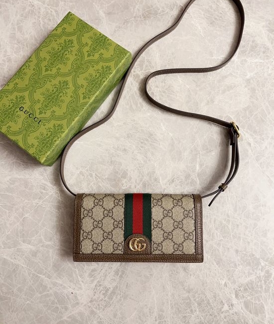 Gucci Ophidia GG Mini Canvas Crossbody Wallet 723619