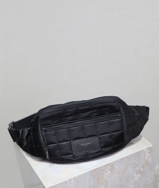 Yves Saint Laurent YSL Plaid Nylon Waist Bag 581375