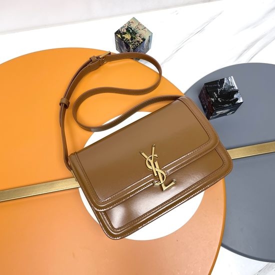 Yves Saint Laurent YSL Solferino Box Leather Shoulder Bag 634305.Zx