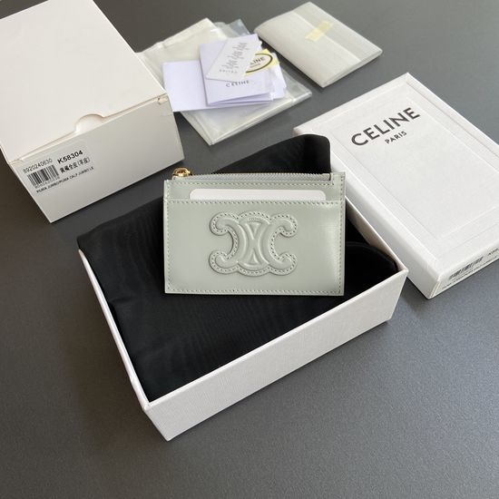 Celine TRIOMPHE Glazed Calfskin Card Holder 10K58304EMJ.04LU