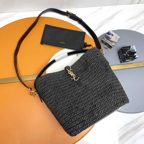 Yves Saint Laurent YSL LE 37 Woven Bucket Bag 773991