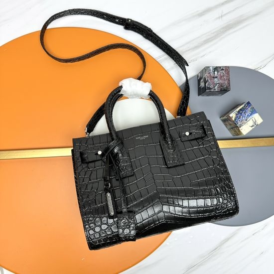 Yves Saint Laurent YSL Sac De Jour Crocodile Pattern Bag 477477