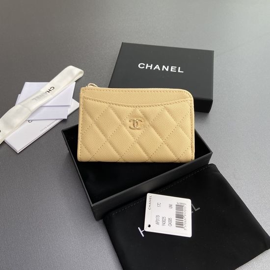 Chanel Quilted Card Holder With Zipper 3179