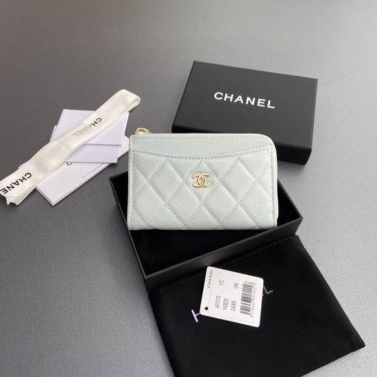 Chanel Quilted Card Holder with Metal Logo 3179