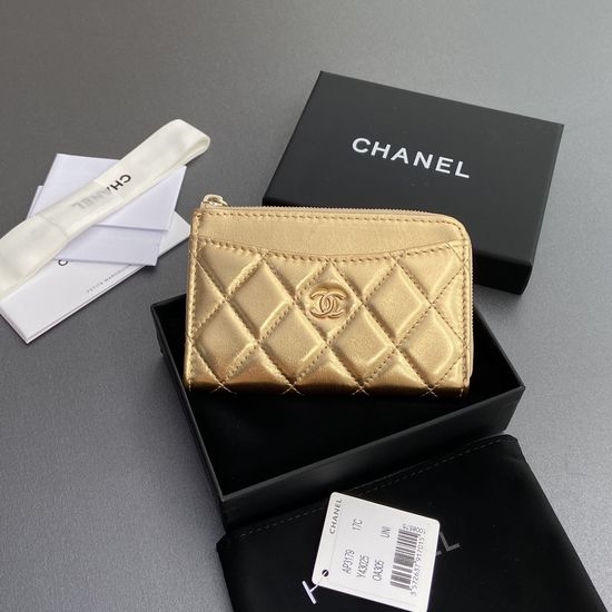 Chanel Quilted Zipper Card Holder 3179