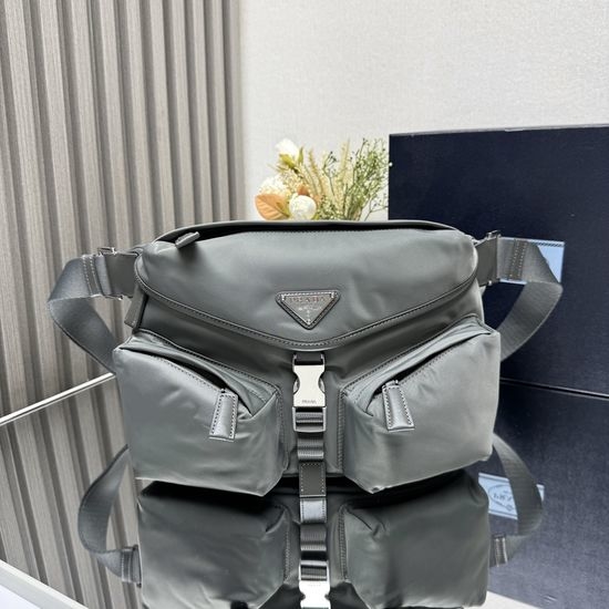 Prada Nylon Flap Casual Adjustable Shoulder Bag 2VH175