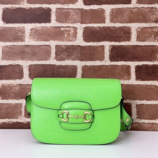 Gucci 602204 Green Leather Shoulder Bag