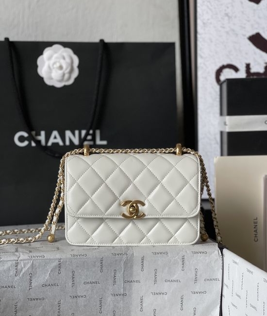Chanel Small Golden Bead Flap Bag 11525