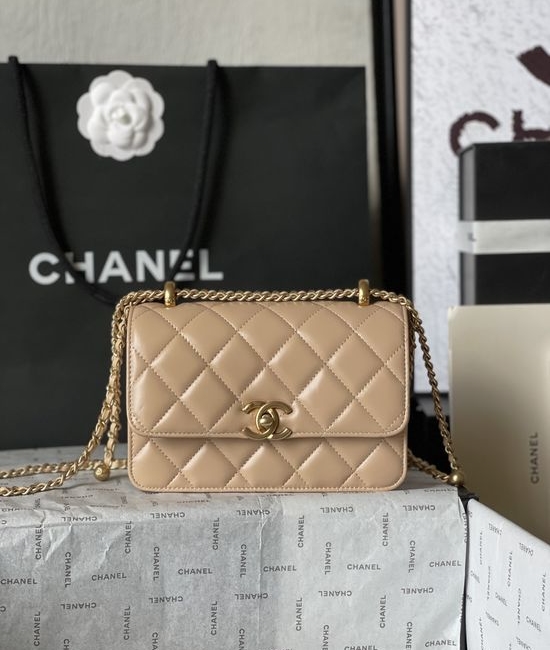 Chanel Small Golden Bead Flap Bag 11524