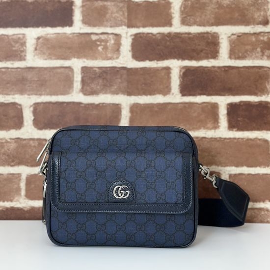 Gucci Original Leather Dark Blue Rubber Handbag 802170