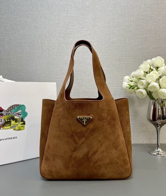 Prada Panier Nubuck Leather Bucket Bag 1BG335