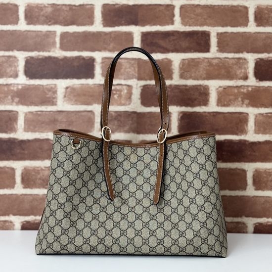 Gucci Leather Tote Bag Coffee Brown 815213