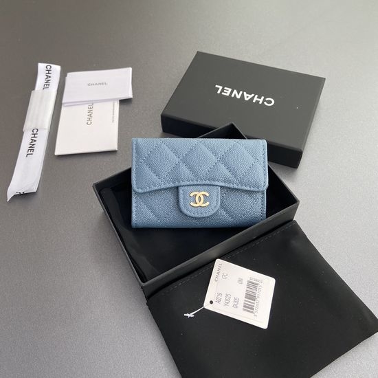 Chanel Caviar Leather Compact Wallet AP0219