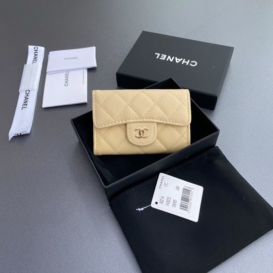 Chanel Leather Zip Pocket Wallet AP0219