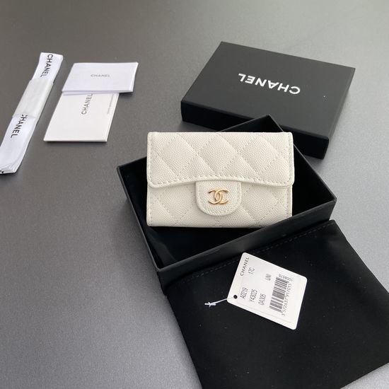 Chanel Leather Zip Pocket Wallet AP0219