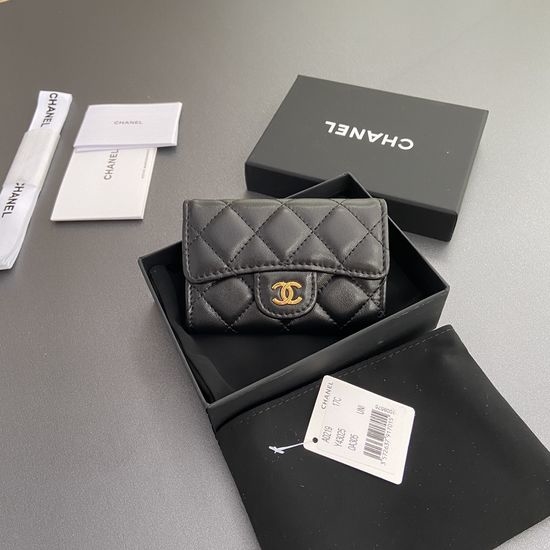 Chanel Lambskin Zippered Wallet AP0219