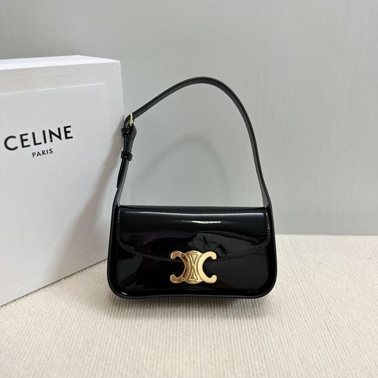 Celine Terence Triomphe Logo Leather Shoulder Bag 118313