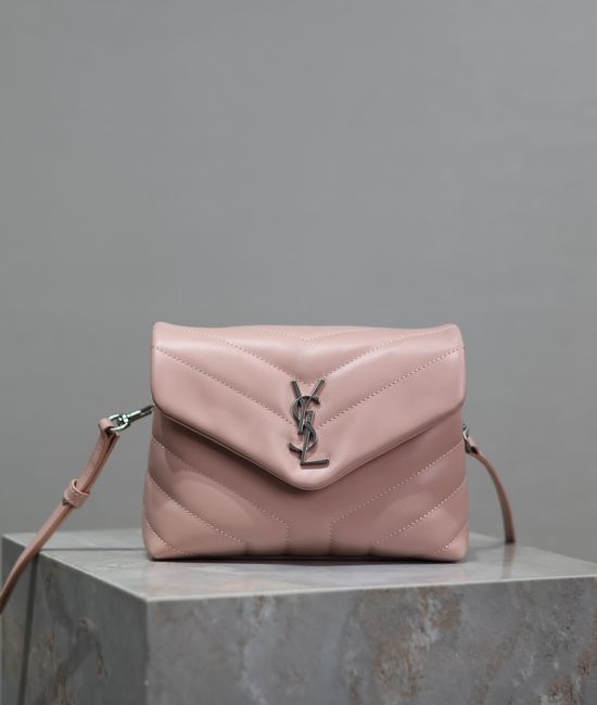 Yves Saint Laurent YSL Loulou Pink Leather Bag 467072