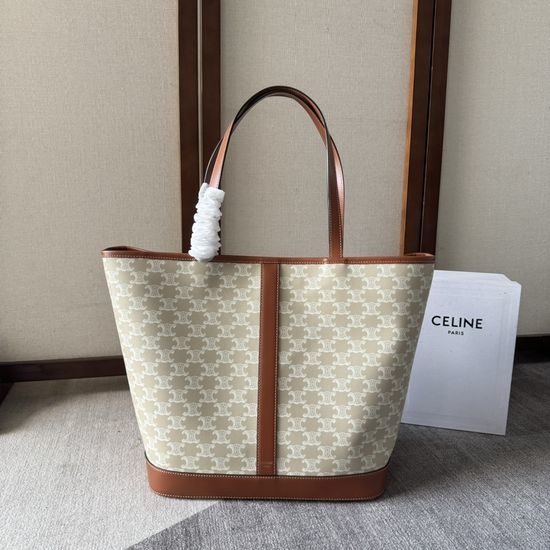 Celine CABAS Medium Signature Printed Leather Bag 115072