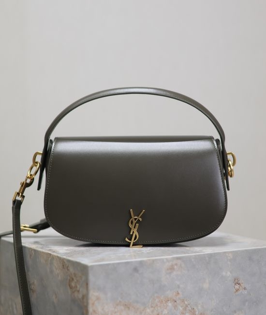 Yves Saint Laurent YSL VOLTAIRE Green Leather Handbag 787671-1